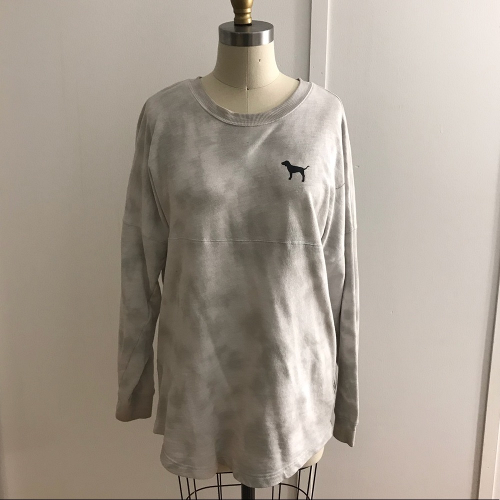 VS Pink Marble Tie Dye Crewnweck